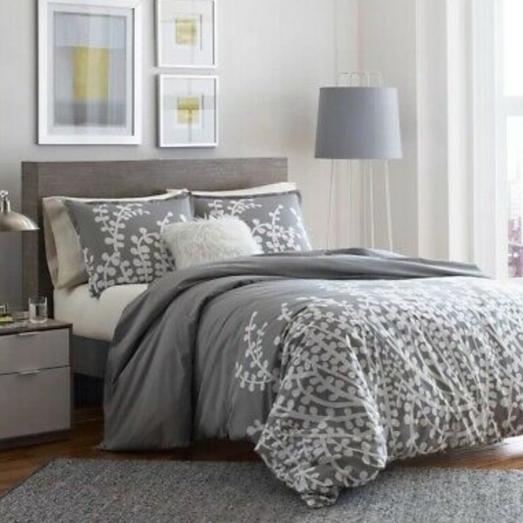 City Scene Bedding Nip Web Branches Gray Duvet Set Poshmark